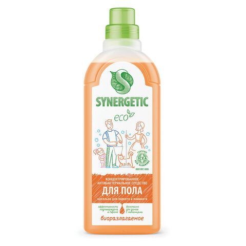 Средство для мытья пола и поверхностей 1 л SYNERGETIC, c дезинфицирующим эффектом, биоразлагаемое, 101100 