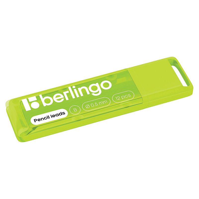 Грифели для механических карандашей Berlingo, 12шт., 0,5мм, B 