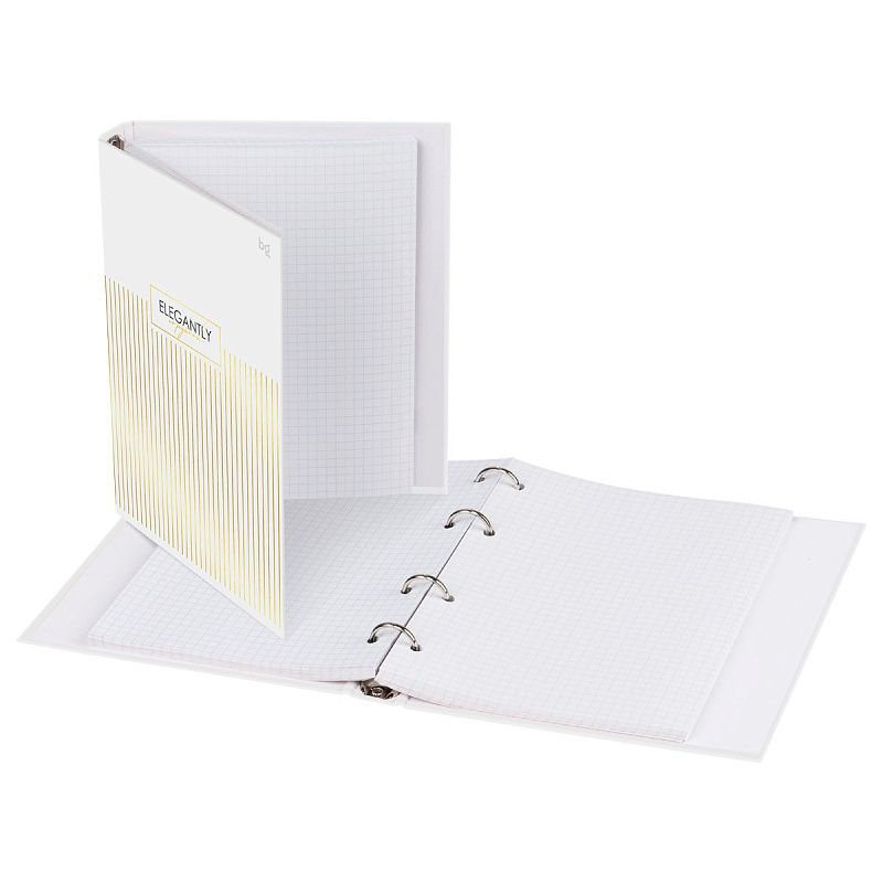 Тетрадь на кольцах А5, 120л., BG "Minimal", глянцевая ламинация, тиснение фольгой