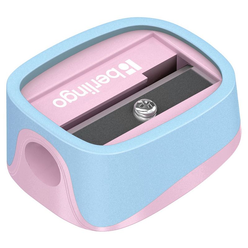 Точилка пластиковая Berlingo "Haze" 1 отверстие, ассорти, туба 