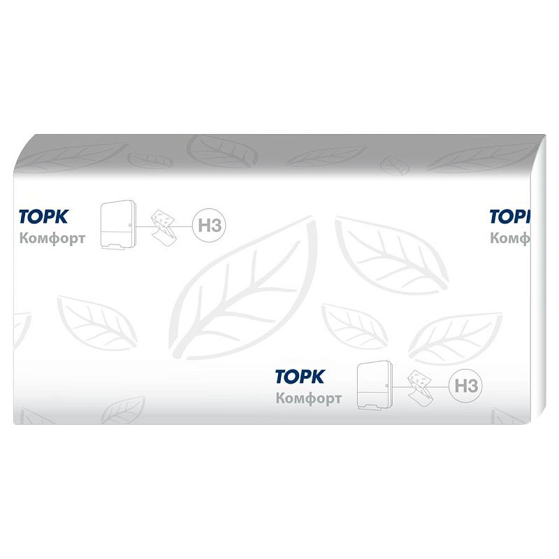 Полотенца бумажные лист. Tork "Advanced"(ZZ-сл)(Н3), 2-слойные, 200л/пач., 23*23см, белые 