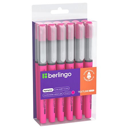 Текстовыделитель-кисть Berlingo "Textline HL470" розовый, 1-6мм 