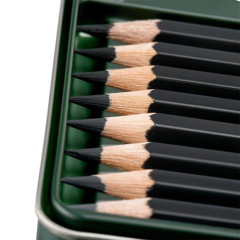 Набор карандашей ч/г матовых Faber-Castell "Pitt Graphite Matt" HB, 2B, 4B, 6B, 8B, 10B, 12B, 14B, заточ, ластик, метал.точилка, растушевка, метал.кор