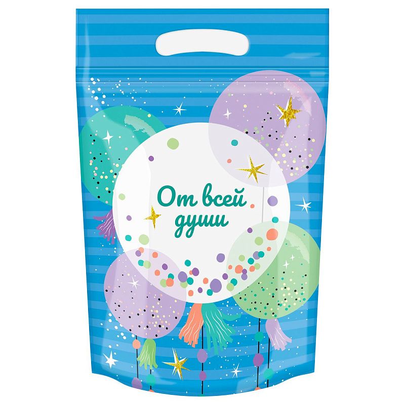 Набор подарочных пакетов 15*22 см, зип-лок, MESHU "For you", 36шт.