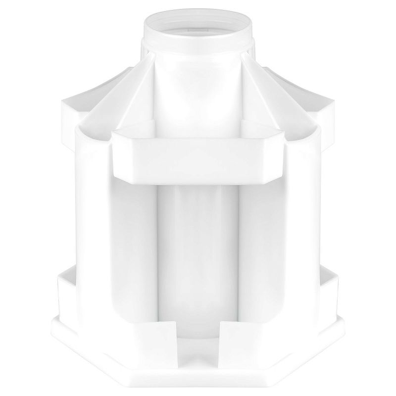 Настольная подставка СТАММ "Maxi Desk", пластиковая, вращающаяся, белая