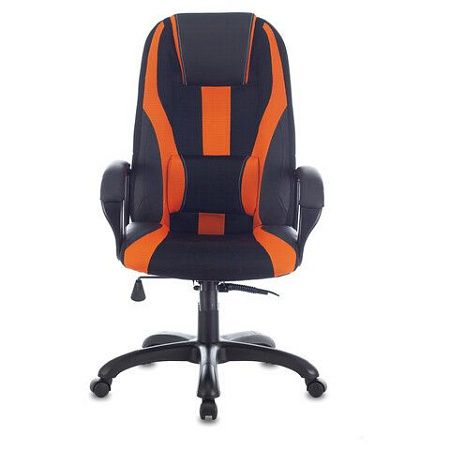 Кресло компьютерное BRABIX PREMIUM "Rapid GM-102", экокожа/ткань, черно/оранжевое, 532420, GM-102_532420