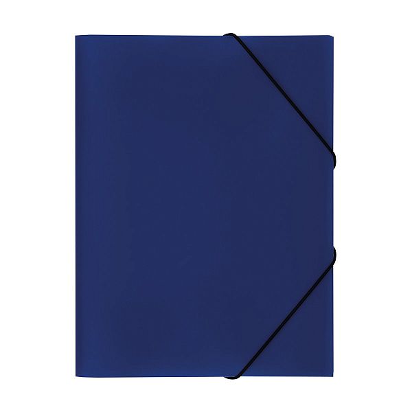 Папка на резинке СТАММ А4, 500мкм, пластик, синяя