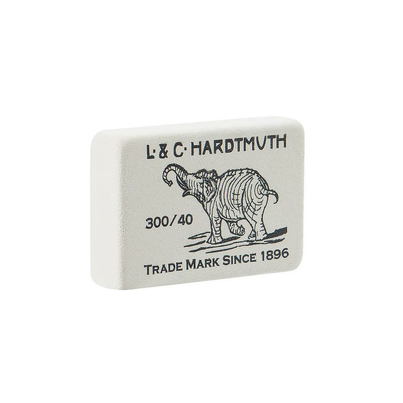 Ластик Koh-I-Noor "Elephant" 300/60, прямоугольный, натуральный каучук, 31*21*8мм, ч/б