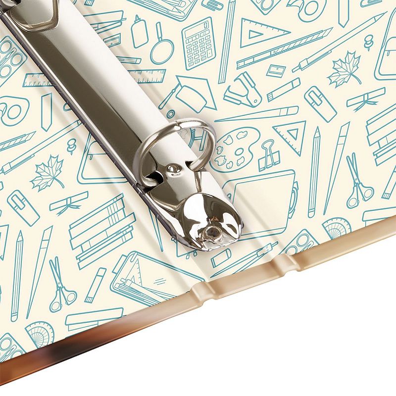 Папка-портфолио 7БЦ А4 BG, на 4 кольцах, универсальное "Школа", 20 файлов 