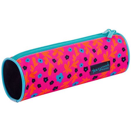 Пенал-тубус 2 отделения, 210*70 Berlingo "Pink pattern", полиэстер 