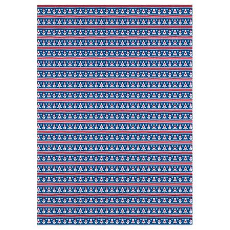 Упаковочная бумага глянц. 70*100см, MESHU "Nordic", 80 г/м2, ассорти, 5 дизайнов