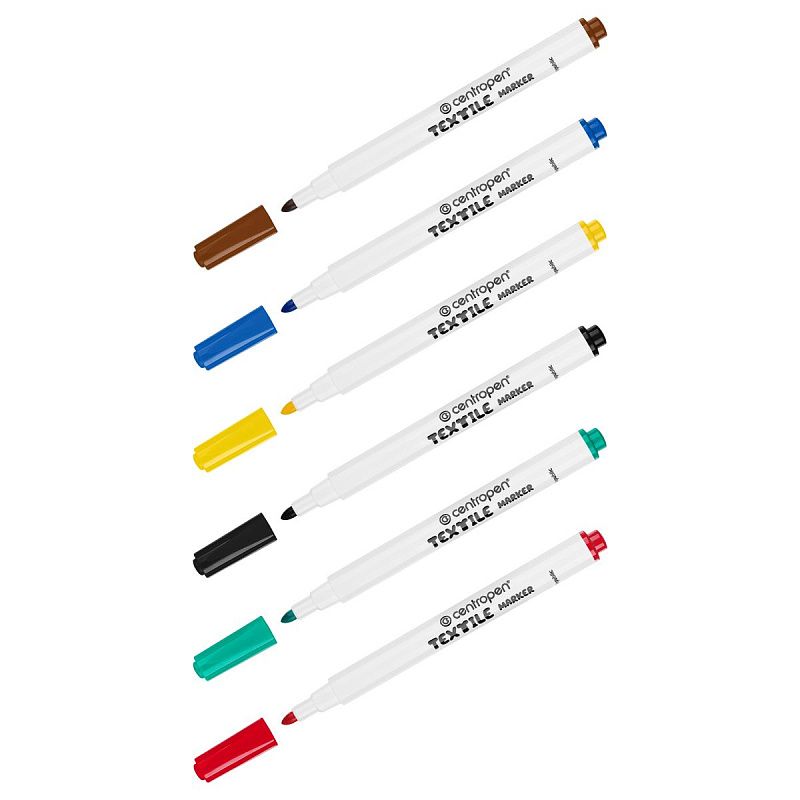 Набор маркеров для ткани Centropen "Textil Marker 2739" 06цв., 1,8мм, картон. уп., европодвес 