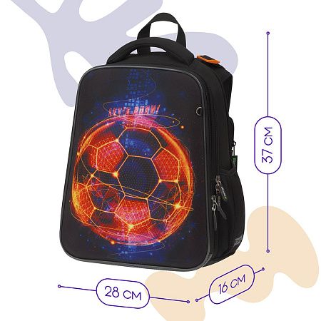 Ранец Berlingo Expert "Football winner" 37*28*16см, 2 отделения, 2 кармана, анатомическая спинка 