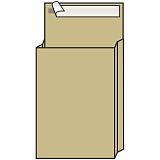 Пакет почтовый B4, UltraPac, 250*353*40мм, коричневый крафт, отр. лента, 130г/м2