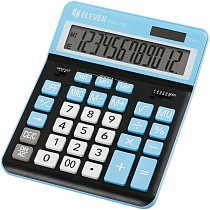 Калькулятор настольный Eleven CDC-120-BK/CY, 12 разрядов, двойное питание, 155*206*38мм, черный/синий