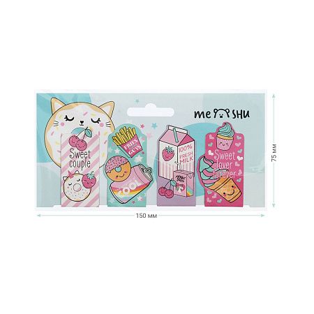 Закладки магнитные для книг, 4шт., MESHU "Sweets" 