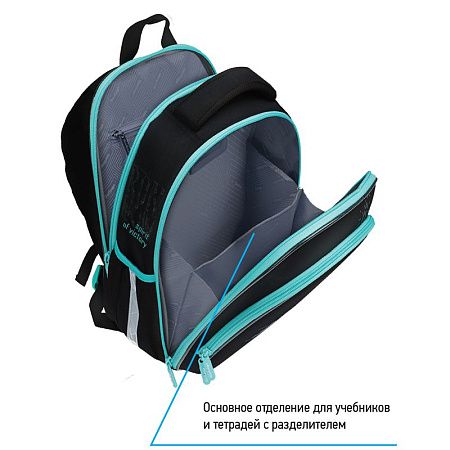 Ранец Berlingo Expert Light облегченный "Just move" 38*28*15см, 3 отделения, 2 кармана, анатомическая спинка 