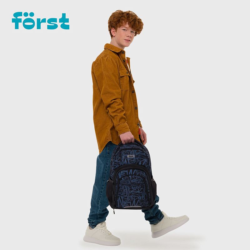 Рюкзак Först F-Line "Free people" 42*27*16см, 1 отделение, 5 карманов, уплотненная спинка 