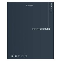 Папка-портфолио универсальная, 4 кольца, 20 файлов, 7БЦ матовая, BRAUBERG "Minimalism", 117553