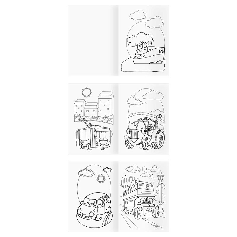 Раскраска А4,  8 стр., ТРИ СОВЫ "Для мальчиков"