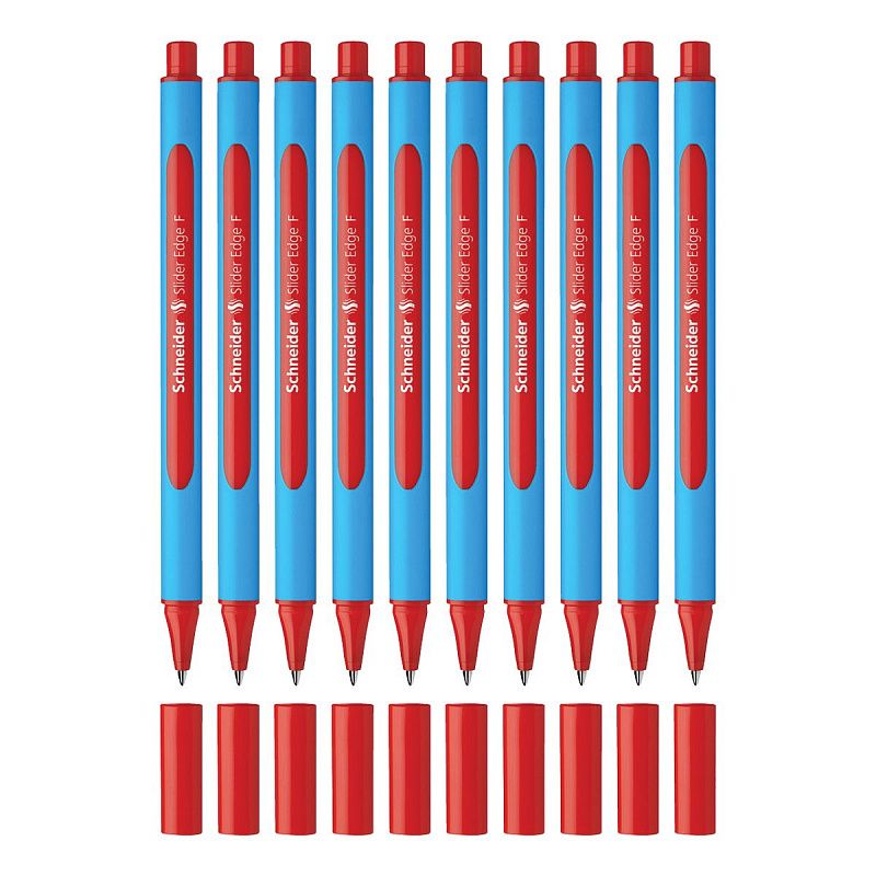 Ручка шариковая Schneider "Slider Edge F" красная, 0,8мм, трехгранная 
