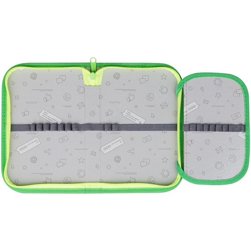 Пенал 1 отделение, 200*130 ArtSpace "Let's go", доп. секция, ткань 