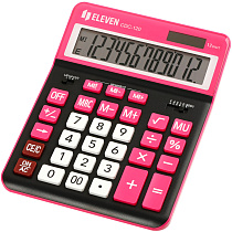 Калькулятор настольный Eleven CDC-120-BK/RD, 12 разрядов, двойное питание, 155*206*38мм, черный/красный