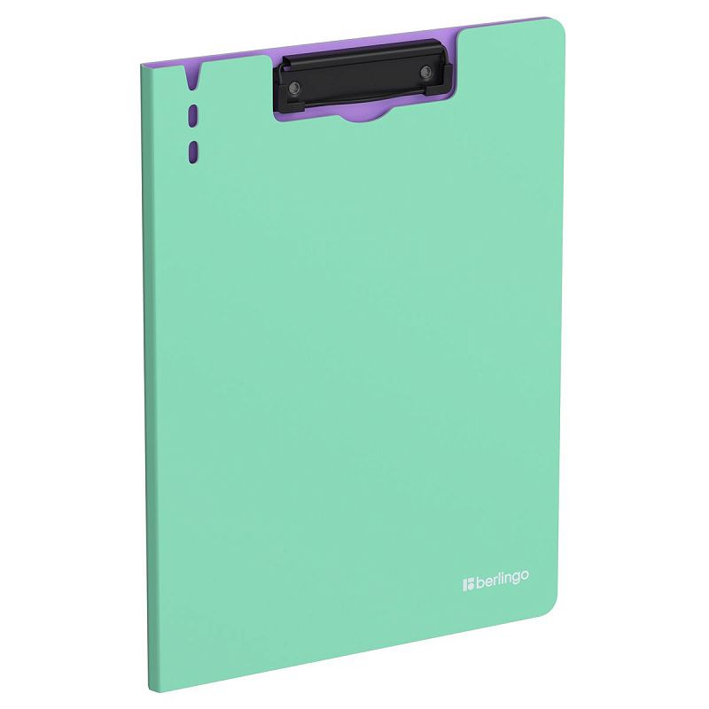 Папка-планшет с зажимом Berlingo "Haze" А4, пластик (полифом), 1800мкм, мятная