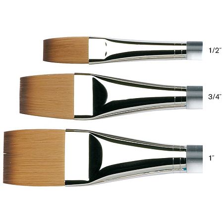Кисть художественная синтетика Winsor&Newton "Cotman 777", плоская, 25мм, короткая ручка