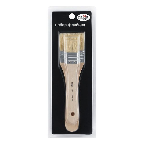 УЦЕНКА - Набор художественных флейцев щетина Гамма, 3шт., №1, 2, 5 (осн 365090)