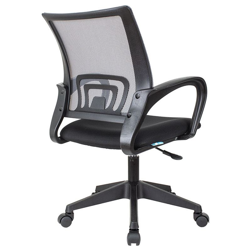 Кресло оператора Helmi HL-M95 R (695) "Airy", спинка сетка серая/сиденье ткань TW черная, пиастра