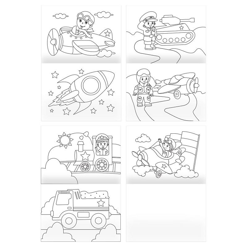 Раскраска А5, 16 стр., ТРИ СОВЫ "Для мальчиков"