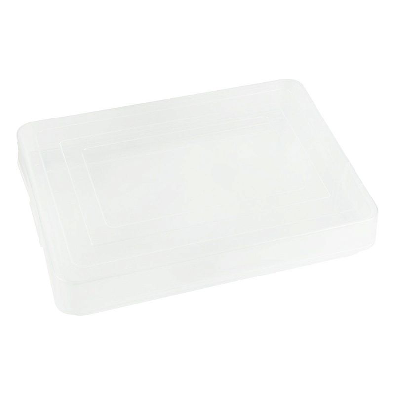 Контейнер для документов СТАММ А4, 260*350*65мм, пластик., с защелками, прозрачный 