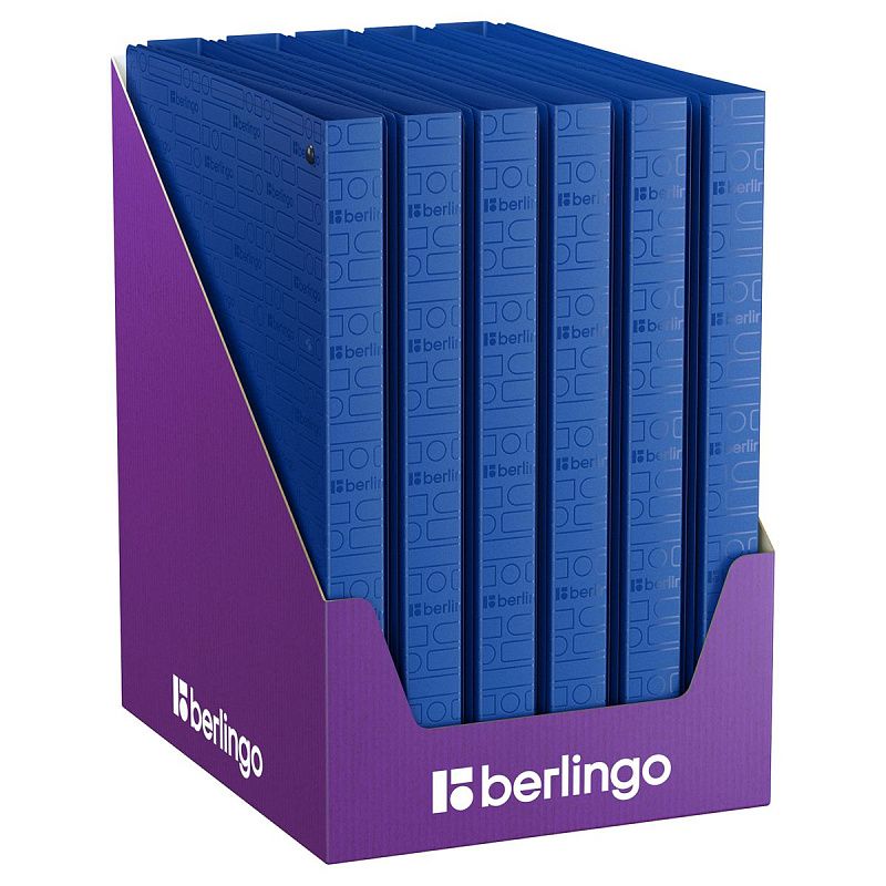 Папка на 4 кольцах Berlingo "Your Way", А4, 24мм, 600мкм, синяя, D-кольца, с внутр. карманом 