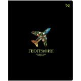 Тетрадь предметная 48л. BG "Информационное поле" - География, soft-touch ламинация, выб. лак