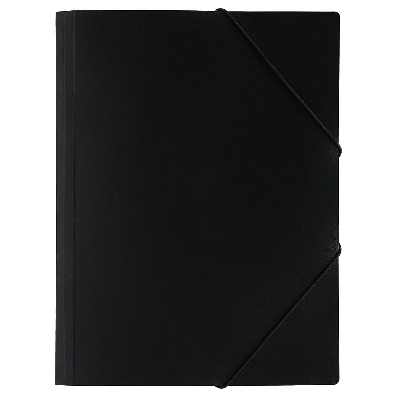 Папка на резинке OfficeSpace "Вита" А4, 500мкм, пластик, черная 