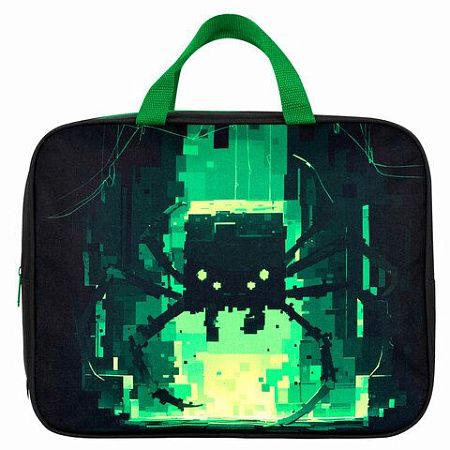 Папка на молнии с ручками BRAUBERG А4, 1 отделение, полиэстер, 80 мм, Digital spider, 273303 