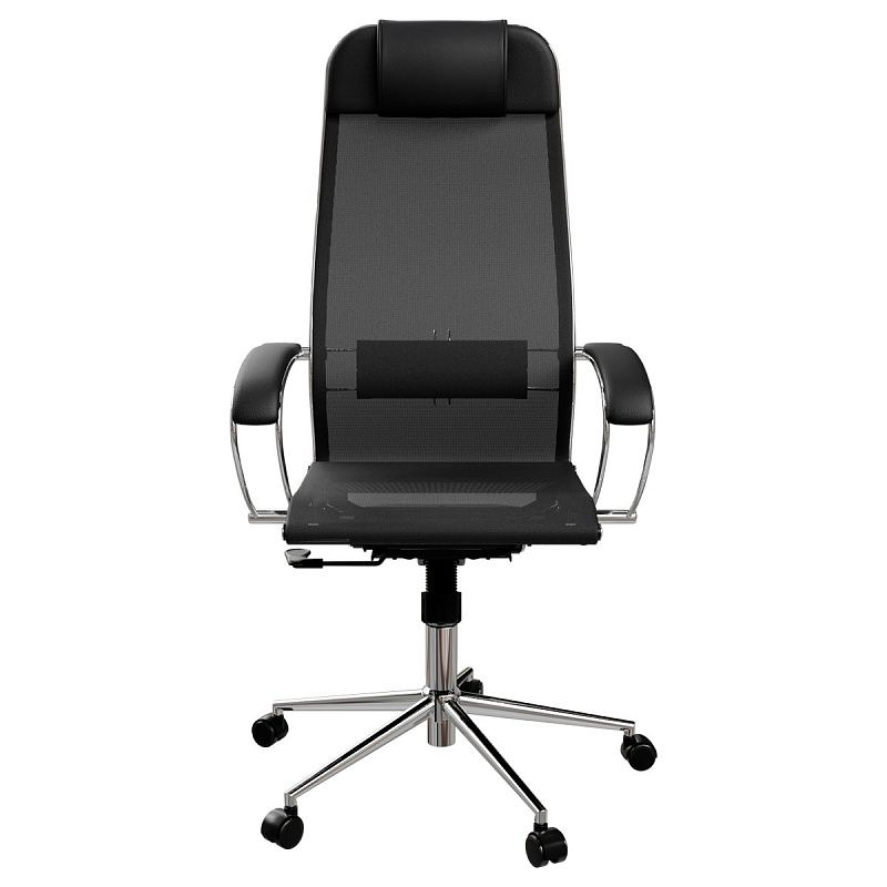 Кресло руководителя Метта "ErgoLife" Set 4, сетка черная, синхромеханизм качания, (131/Synchro052), 212.16.1.403