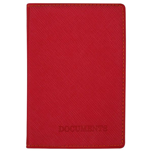 Обложка для автодокументов OfficeSpace "Denim", экокожа, коралл