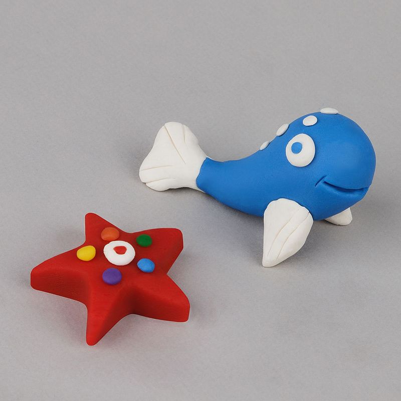 Тесто для лепки Гамма "Малыш", 8 цветов, 480г, формочки, скалка, стек, картоннная упаковка