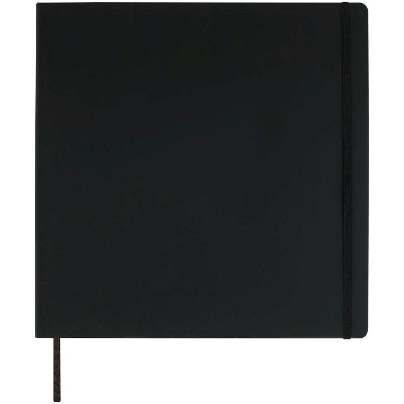 Скетчбук 80л., 300*300 Гамма "Студия", черный, твердая обложка, на резинке, слоновая кость, 140г/м2