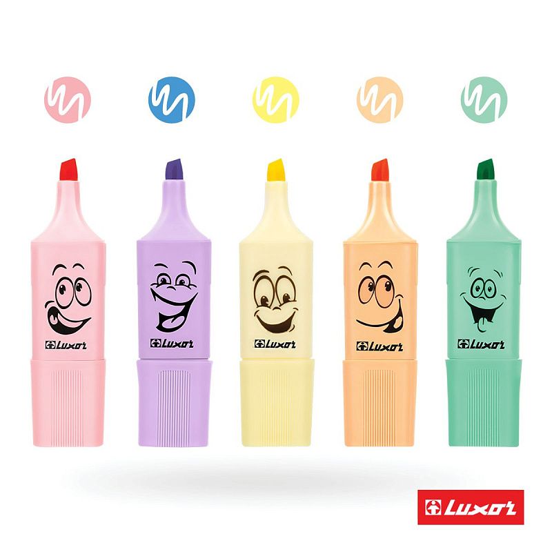 Набор текстовыделителей Luxor "Eyeliter Pastel" ассорти, 1-4,5мм 