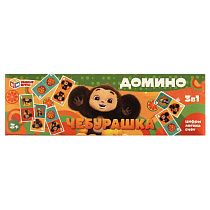 Игра настольная Домино, Умные игры "Чебурашка", картонная коробка