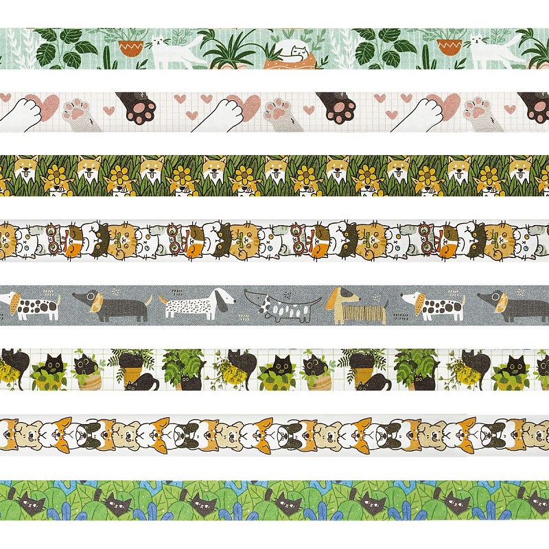 Набор клейких декоративных лент MESHU "Аnimals", 10шт