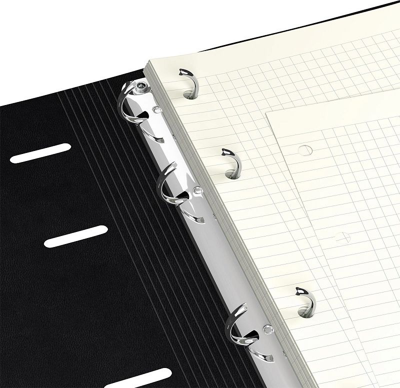 Тетрадь на кольцах А5, 120л., кожзам,  BG "Моно.Коричневый", иск. кожа, тиснение фольгой, на резинке