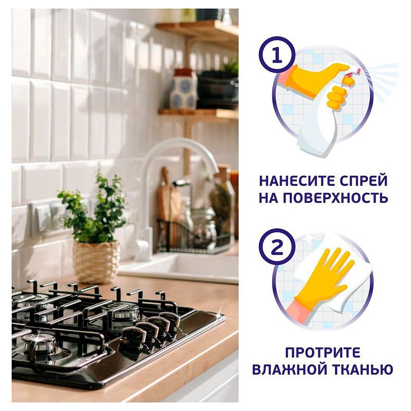 Средство для удаления жира Mr.Proper "Сила и скорость. Лимон", спрей, 450мл (ПОД ЗАКАЗ) 