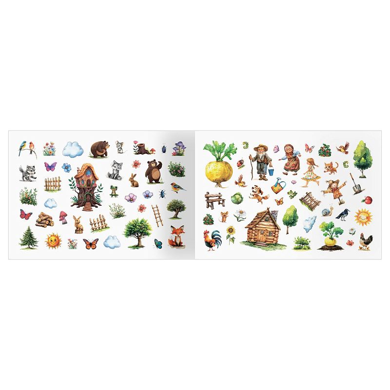 Альбом с наклейками ТРИ СОВЫ "250 наклеек. Сказки", А5, 250шт., 6стр.