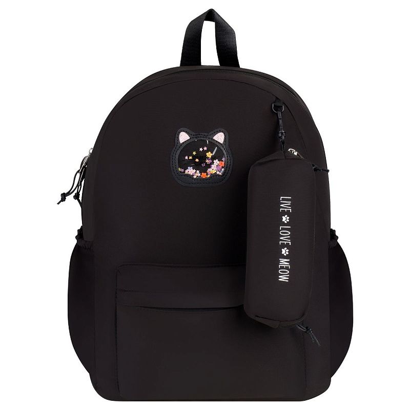 Рюкзак MESHU "Shiny", 43*30*13см, 1 отделение, 3 кармана, уплотненная спинка, в комплекте пенал 19,5*4*5см 