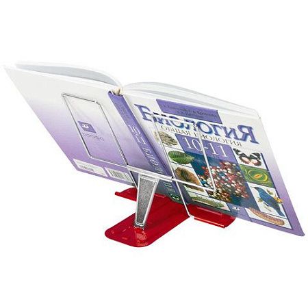 Подставка для книг и учебников металлическая, красная, BRAUBERG LINE, 237965 