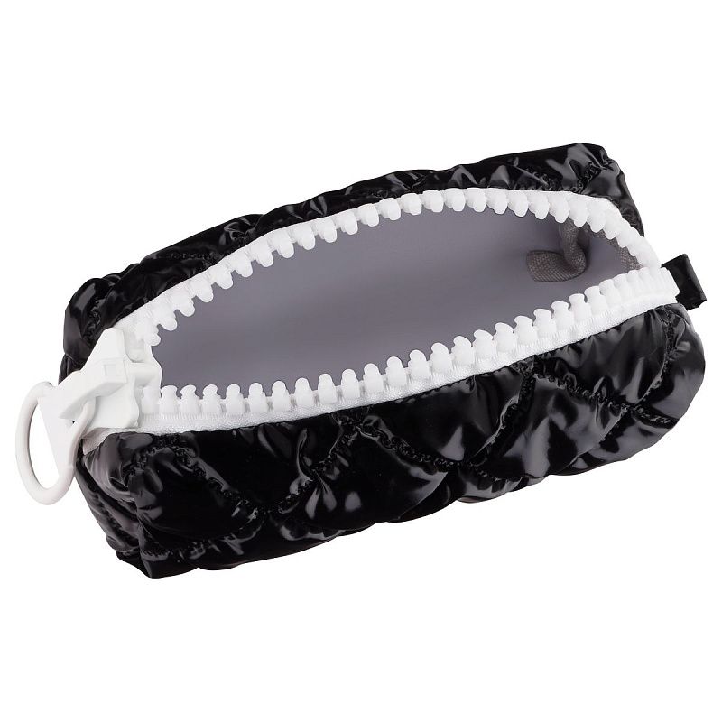 Пенал, 200*80*60 ArtSpace "Urban black", 50% полиэстер, 50% полиуретан, белая молния, подкладка 